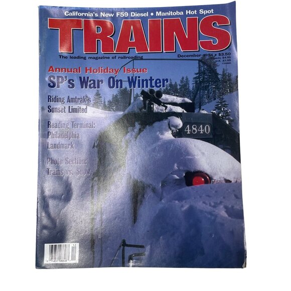 Trains Magazine of Railroading u December 1994 Vol 54 No 12 Annual Holiday Iss - Picture 1 of 12